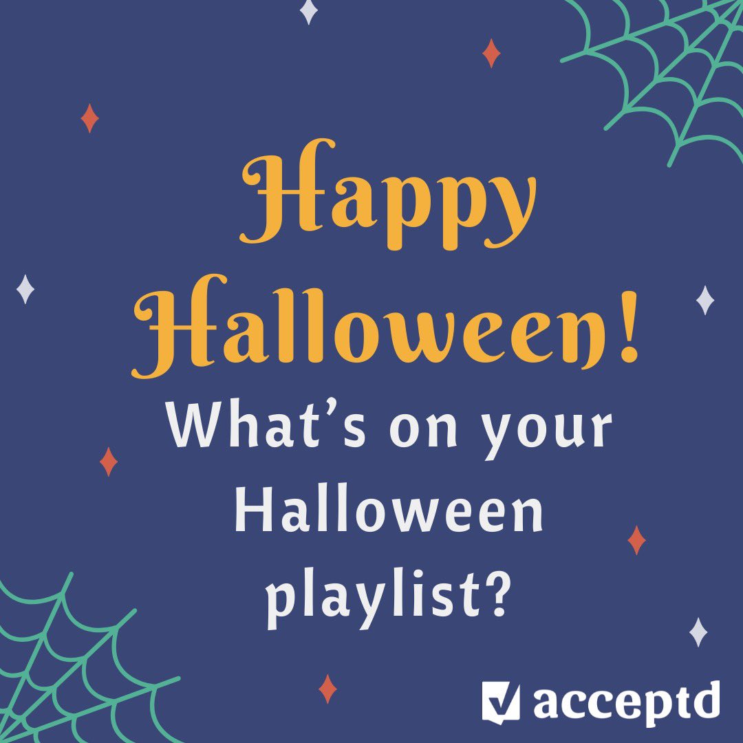 #HappyHalloween from Acceptd! What’s on your Halloween playlist? We’ll start. “Spooky” by Dusty Springfield makes the cut every year! 👻🎃