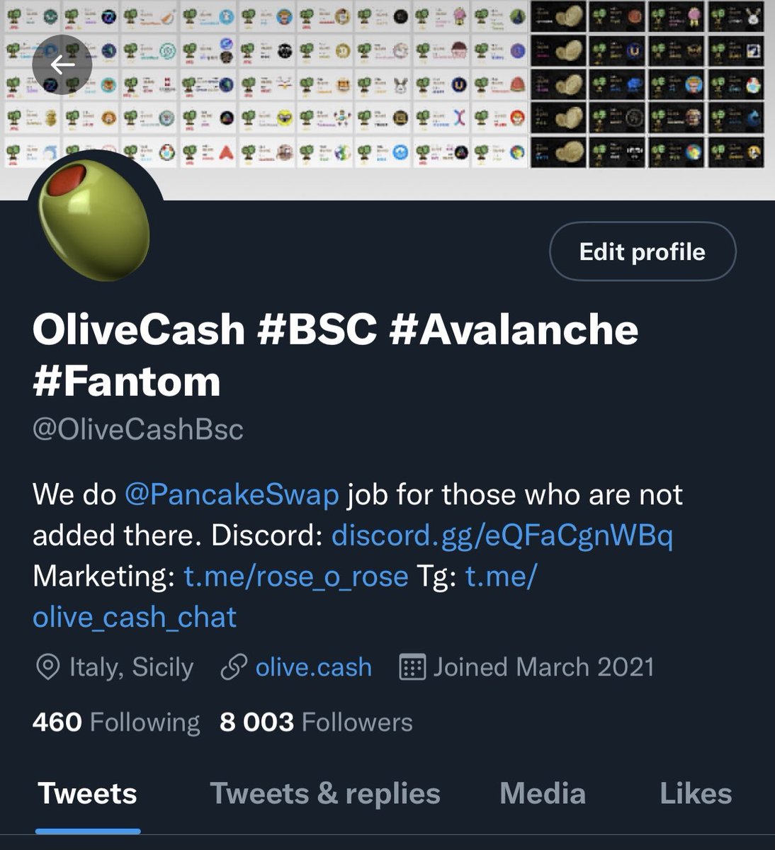 OliveCashBsc's tweet photo. 🎉Congratulations! We have reached 8000 followers! https://t.co/PQOMJAE9sD