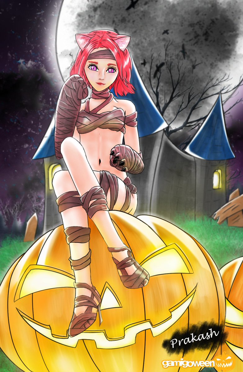 Light39890041's tweet photo. Time to be spooky 😜🎃🎃

#Gamigoween #halloween #ArcheAge #art #artist #animeart https://t.co/PV7yPRISO4