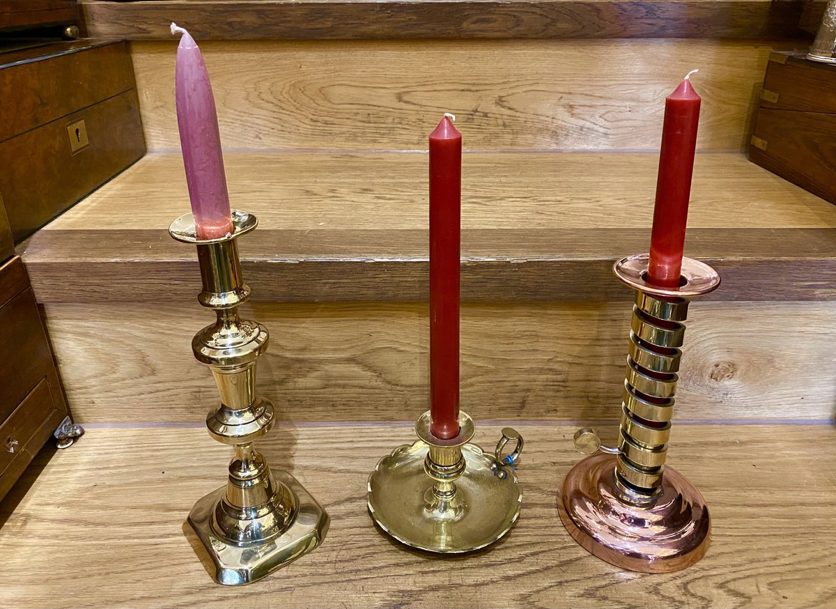 BarhamAntiques's tweet photo. The nights are drawing in. Always a good selection of antique and vintage candlesticks at Barham Antiques. #candles #candlesticks #vintagecandlesticks #brasscandlesticks #time #winter #clocksgoback #clocksfallback #portobelloroad #visitportobello #barham_antiques https://t.co/LC23prGBOE