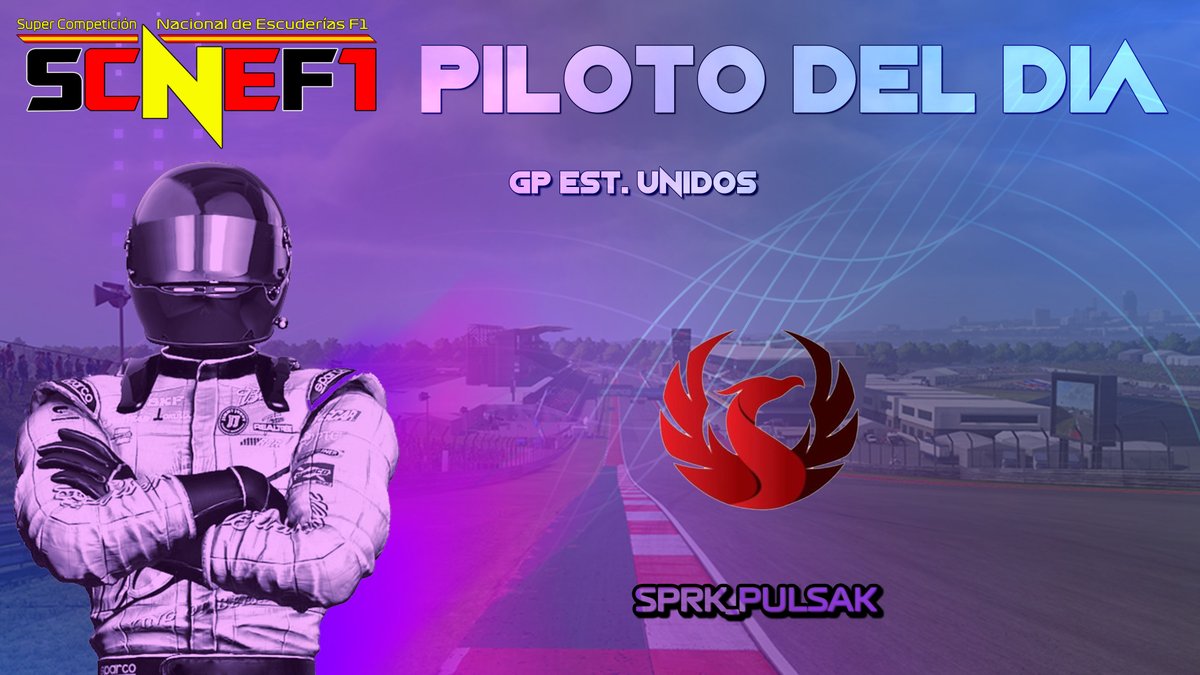 #SCNEF1 #PS | Estados Unidos fue una carrera muy intensa y casi se nos olvida reconocer al piloto del día 😅

<a href="/PulsaK_/">PulsaK</a> integrante del equipo <a href="/TeamSparkEsport/">Spark Esports</a> se hace con el premio después de ser el protagonista de una de las remontadas de la jornada pasando de la P10 a la P2, GG.