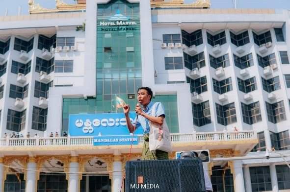 abfsu_cec's tweet photo. Naung Htet Aung (ex-president of YUOESU), Yan Soe Paing (ex-president of MUSU), Thet Hsu Hlaing and Nile Thiha Kyaw (school teachers) were arrested on last midnight in Mandalay. We are worrying about their lives.
#HumanRightsViolations 
@aapp_burma
@UNHumanRights https://t.co/dTRoau1JMy