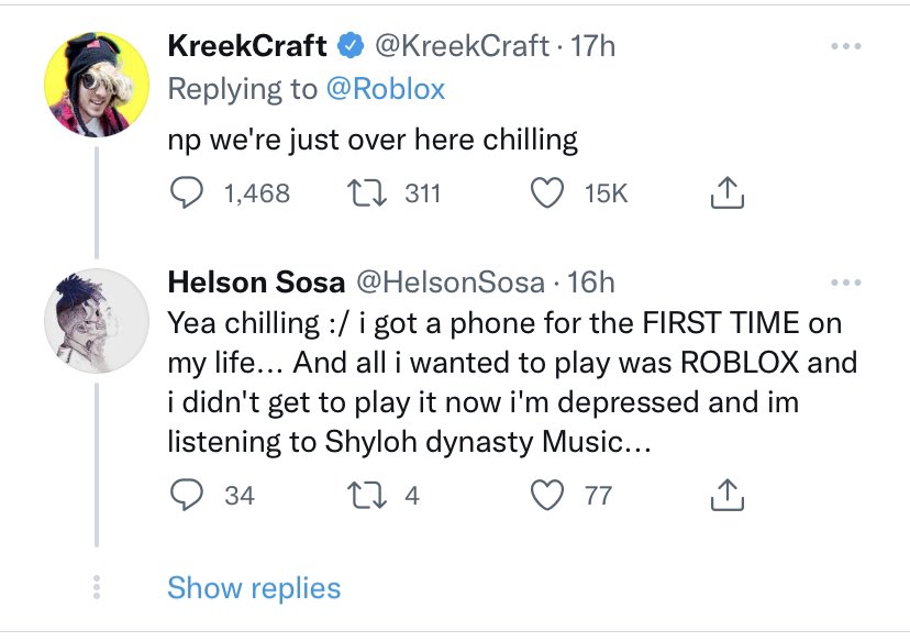 DPetuski's tweet photo. people dying over roblox being shut down is the only thing keeping me going rn https://t.co/R1yddVza9y