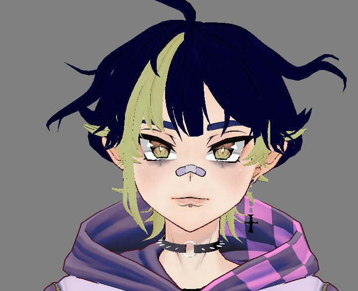 RosarioGrim_'s tweet photo. I really want to like the new Vroid update but when i export my model and it looks like this idk what to thinnk 😭😭 #vroid #vroidstable https://t.co/xw44HDuLVZ
