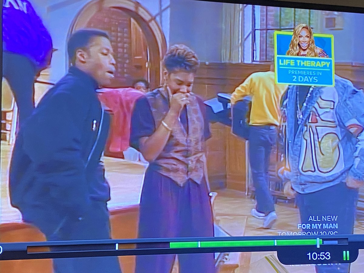 blackmonX's tweet photo. @tvonetv any idea who this big guy is?  Doesn’t matter. As long as I know Life Therapy premieres in two days because that bug has been floating over a quarter of the TV screen since I turned it on, then all is well. https://t.co/EKTS41npK5
