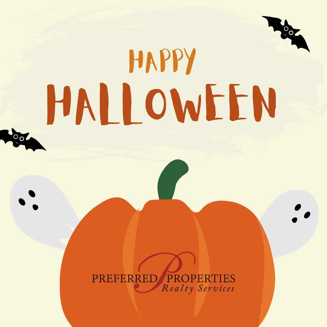 Happy Halloween from the Preferred Properties Team! We hope you have a fun and safe holiday!

#Halloween2021 #Halloween #TrickorTreat #Pumpkin #realestate