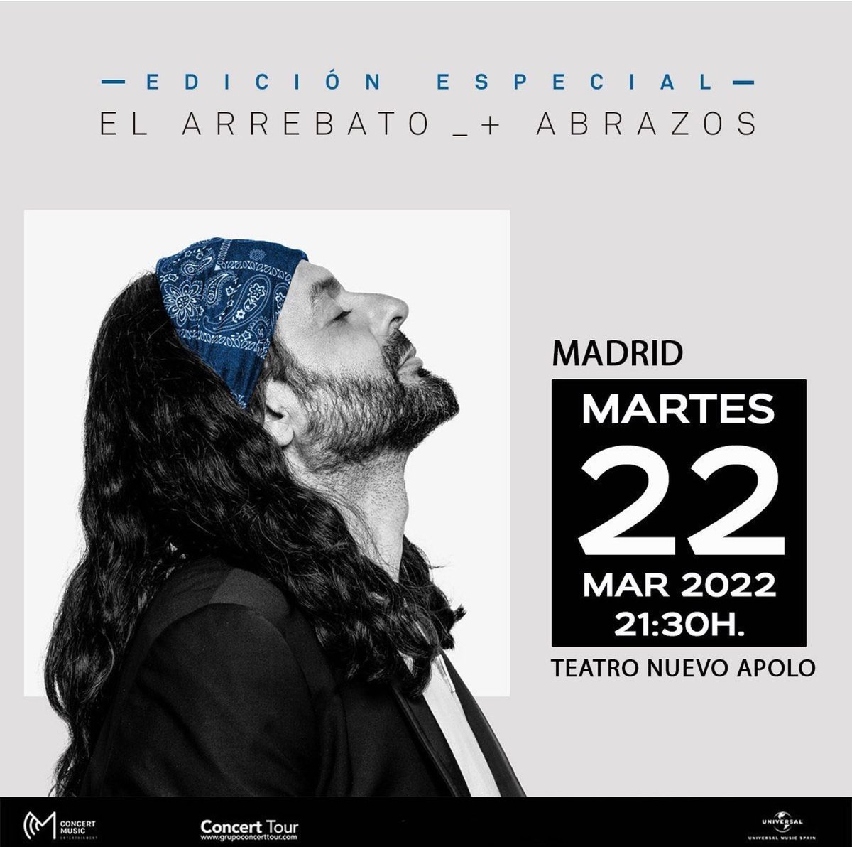 TourCualquiera's tweet photo. MADRID 22.3.22 ✨✨✨ Ya están disponibles las entradas del concierto de @arrebatoficial en TEATRO NUEVO APOLO 💥 ¿Cuántas ganas tienes de bailar con el ritmo de El Arrebato? Entradas disponibles en 
👉 https://t.co/Ude5e20zMJ
👉@elcorteingles 
👉 @entradas https://t.co/XVyoTT9YZ3