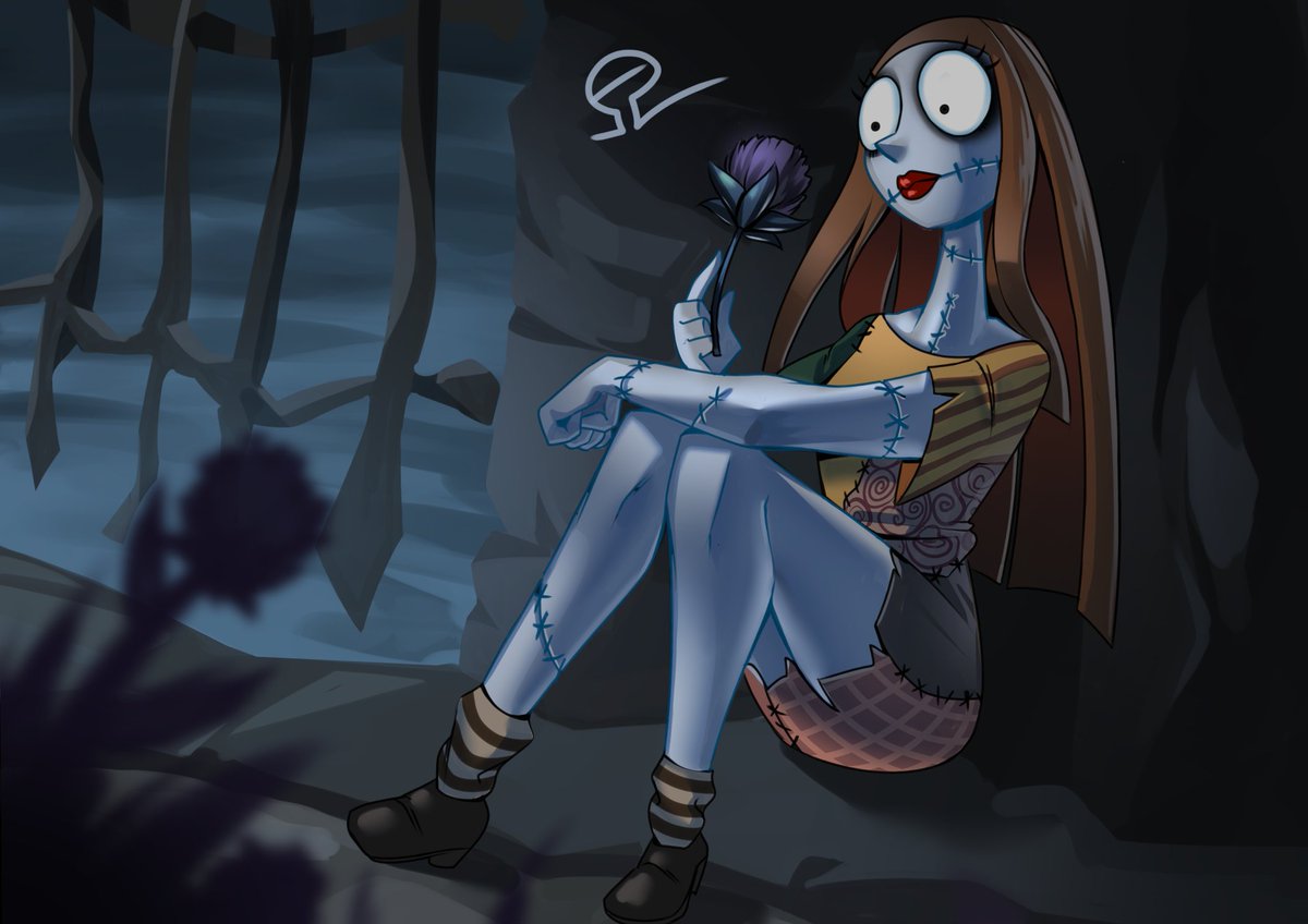 Final spooky art of the month, Sally from Nightmare before Christmas 🎃 #ha...