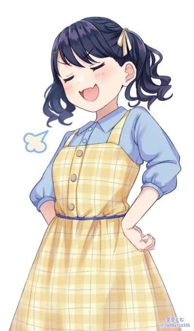 #今月描いた絵を晒そう 
小糸ちゃんと凛世ちゃんと食べてる智代子でした😋11月もがんばります～～!✍️💨💨 