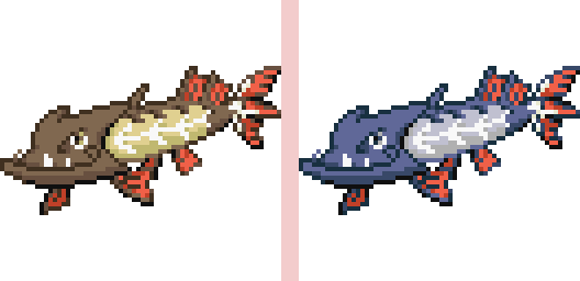 転寝みるく こもりみるく ほぼ毎日更新イラストかドット絵 1日一種 ポケモン ドット絵 525日目は カマスジョー 顎がでっぱってるんだじょー Pokemon Pixelart T Co Rrau11etts Twitter