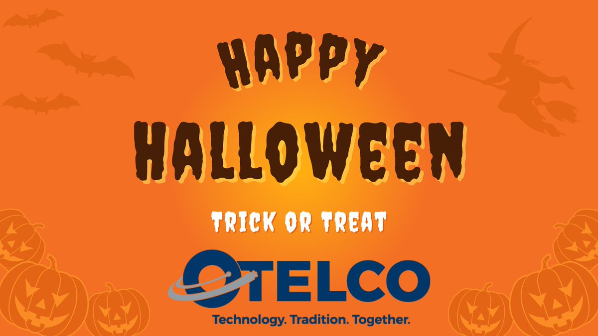 Happy Halloween from all of us at OTELCO! No tricks here! Make sure to treat yourself with our high speed fiber Internet being built throughout Cumberland County to keep your home connected!

Check availability in your area, hubs.ly/H0-dKFK0