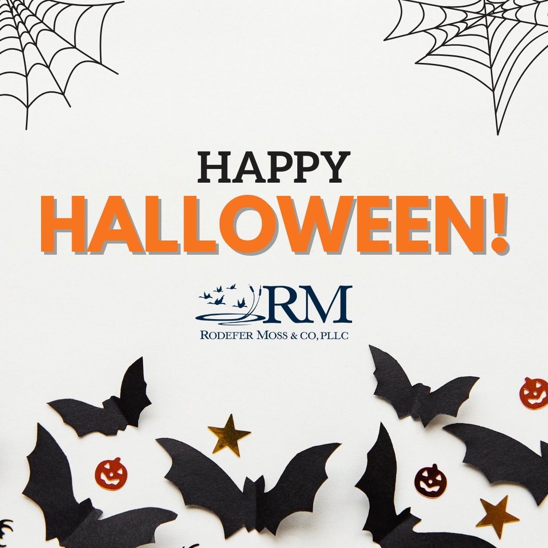 rodefermoss's tweet photo. If you've got it, haunt it. 🎃
Happy Halloween from your accounting #SquadGhouls.
#RodeferMoss #RodeferMossRocks #HappyHalloween https://t.co/sU41a3zHiW