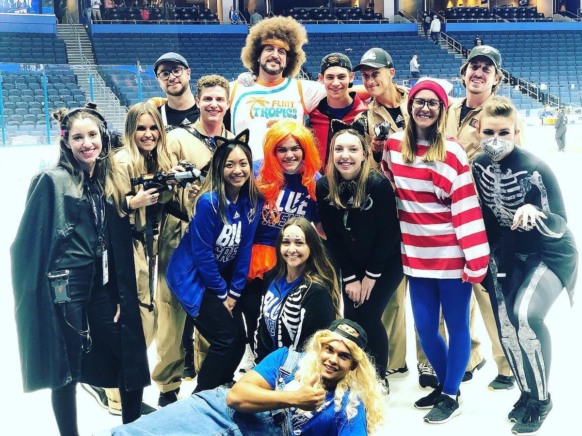 GregWolfTBL's tweet photo. #HappyHalloween2021 from your favorite @TBLightning #BooCrew👻! Don’t get too crazy tonight as we DO have a game tomorrow vs, @Capitals at @AmalieArena at 7pm! Get all the candy tonight, come SUGARED up &amp; ready to be EXTRA LOUD tomorrow night at @ovi8 comes to our house! #GoBolts https://t.co/CaCbrv6PiD