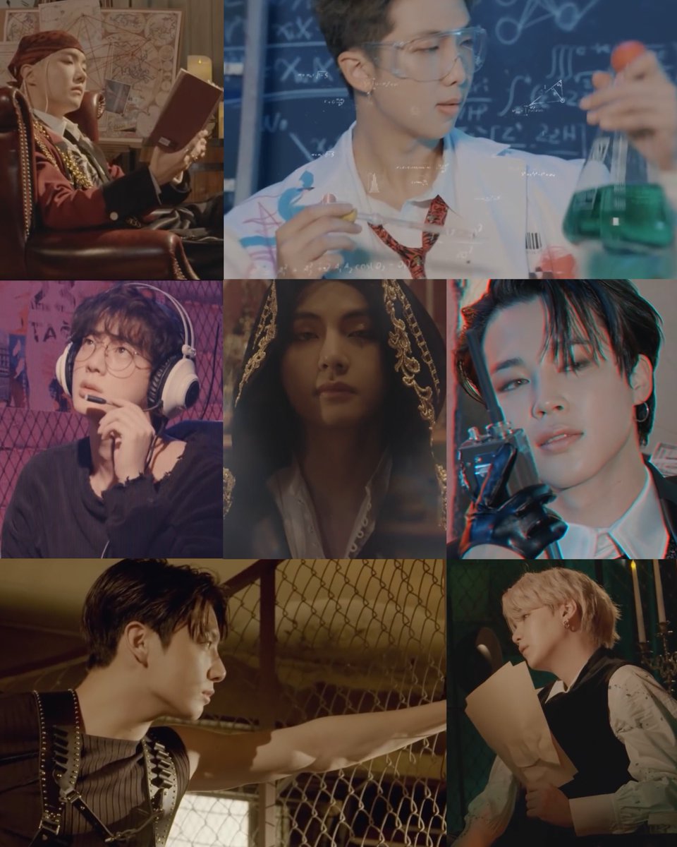 taebokkiii's tweet photo. RM: Mad Scientiest
Jin: Shadow Hacker
Suga: Gray Pianist
Jhope: Mystic Strategist
Jimin: Alley Cat
Taehyung: Fate Reader
Jungkook: Action-Taker https://t.co/Bqdx4mhe6q