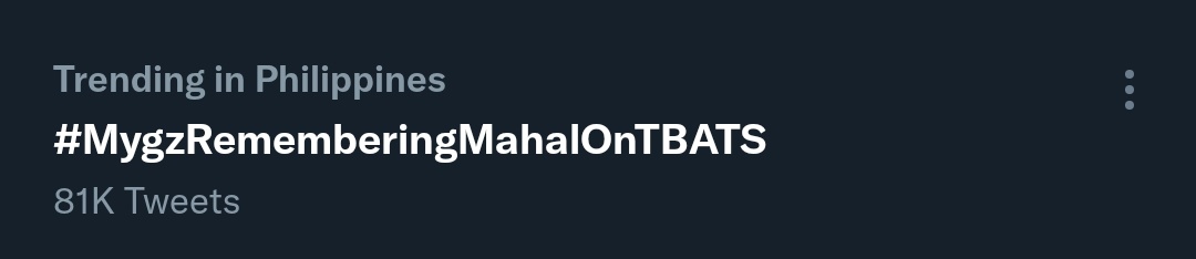 Tuloy lang ang laban :)

#MygzRememberingMahalOnTBATS