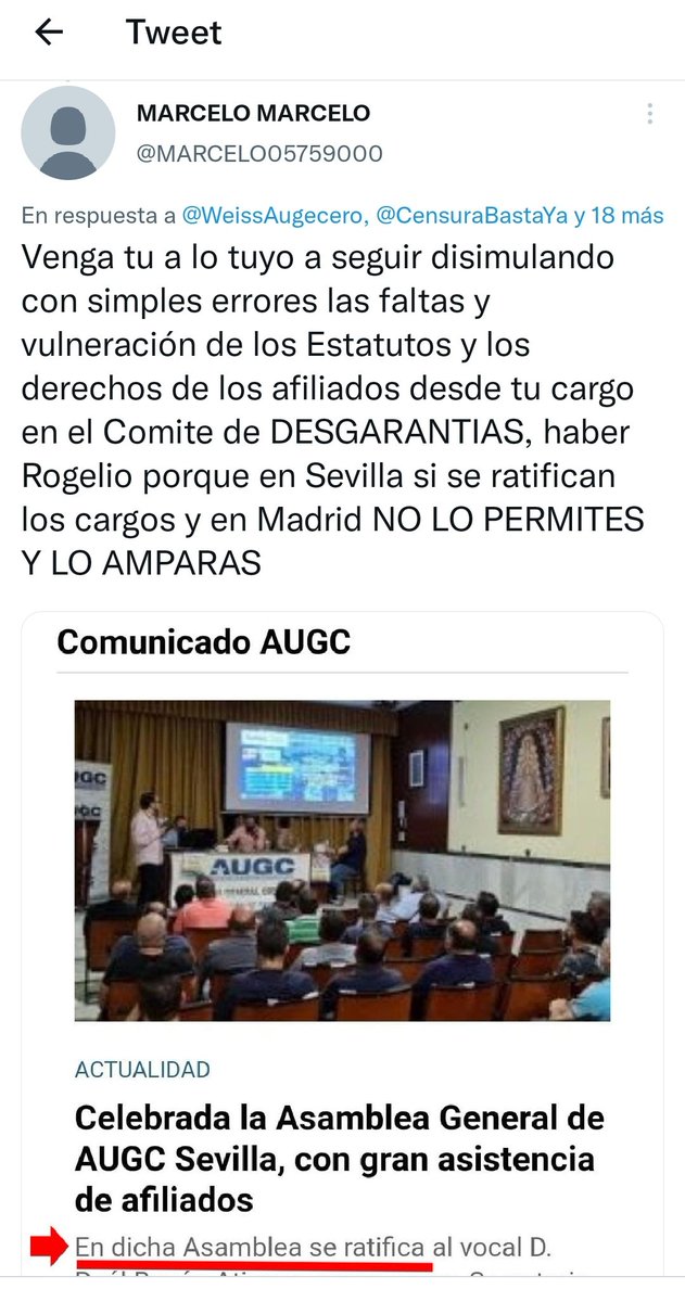 Corrupcion_AUGC's tweet photo. Miembro del #ComitéDeGarantíasDeAUGC mirando para otro lado, mientras ampara la #NORATIFICACION de cargo no electo en #AUGCMADRID https://t.co/De633B0dYO
