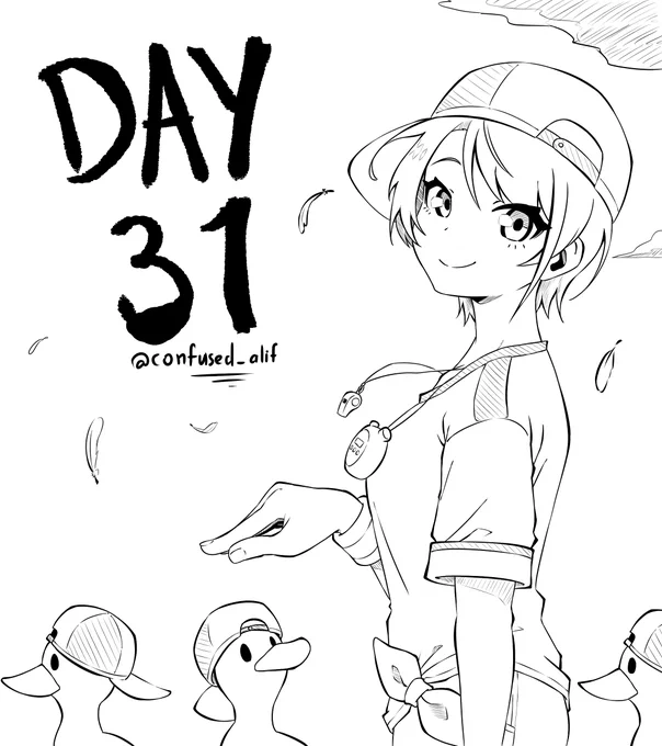 Final one! Subaru with Subatomos. 
I'm glad I actually got to finish the challenge on time.
#inktober2021day31
#プロテインザスバル 