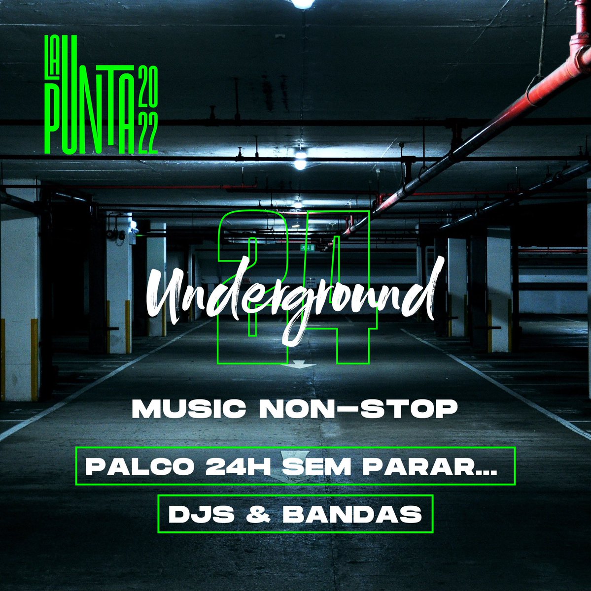 lapuntafun's tweet photo. Leste bem, vamos ter um palco a funcionar 24H em La Punta 2022 😎 O UNDERGROUND nunca vai perder a energia⚡️ #lapunta2022 #underground #puntaumbria https://t.co/UVkU05tbrM
