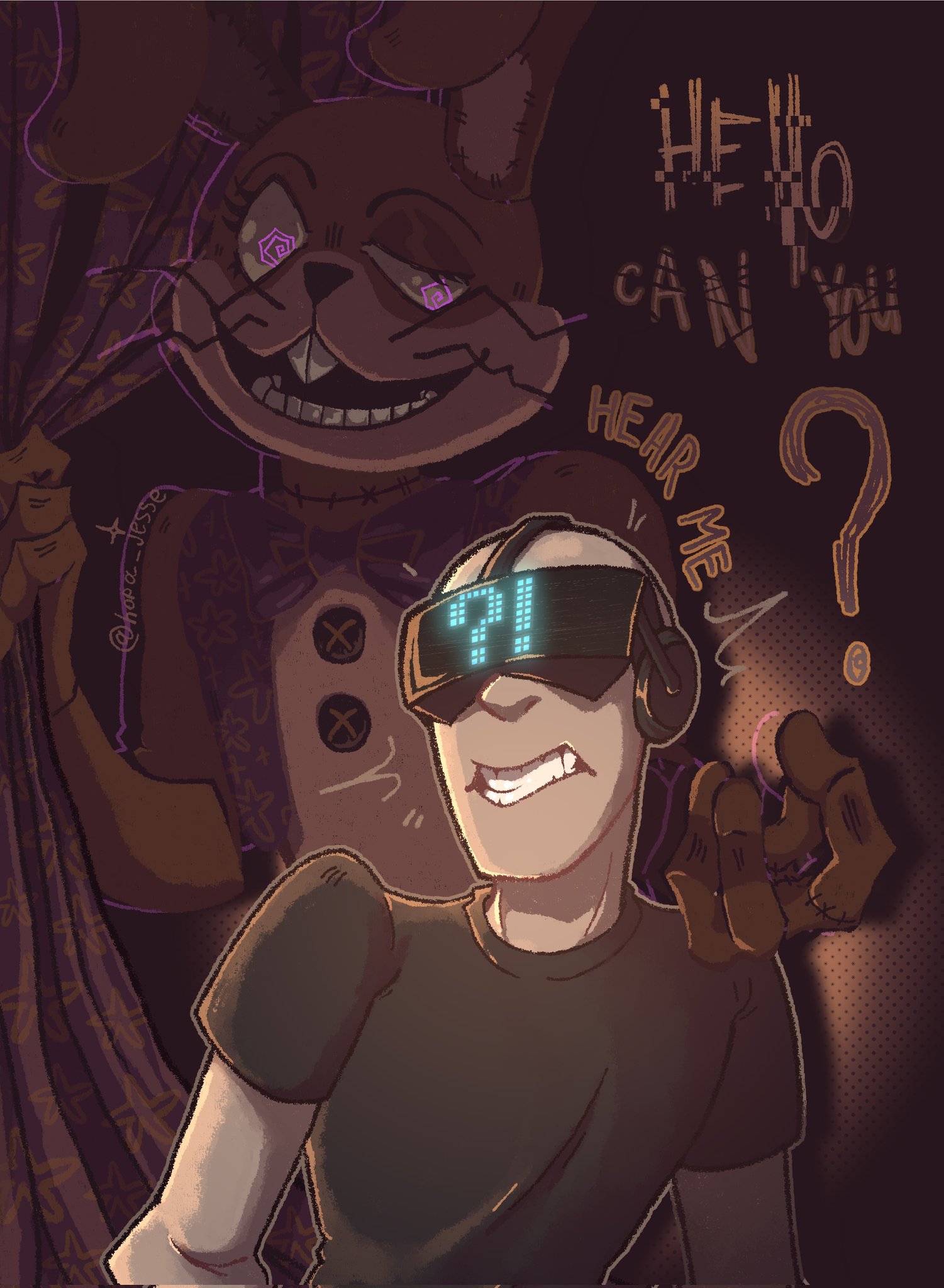 Jeremy and Glitchtrap (fnaf vr) by Deltaheartsstuff on DeviantArt