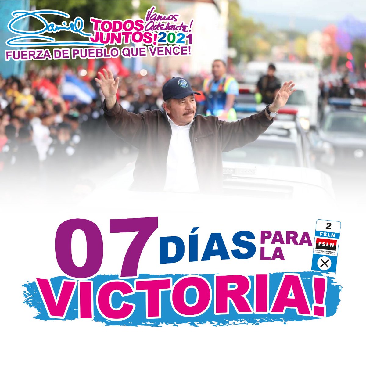 #Nicaragua conteo regresivo para la Victoria del pueblo #TodosJuntosVamosAdelante