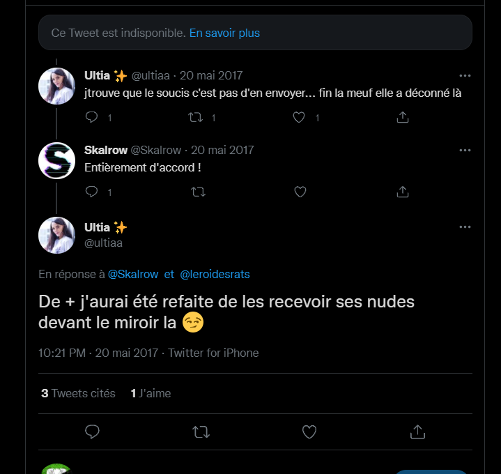 Tezuko1_'s tweet photo. Elle est entrain de supprimer tous ses tweets mais on oublie pas ici #Ultia #ZEVENT2021 #ZEVENT https://t.co/hHciefMkRA