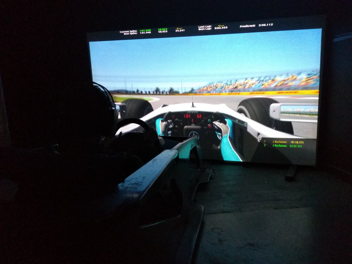 Great afternoon with Joshua for another #race #simulator session. He is getting more confident.....I managed to set some competitive times now I'm sitting in the 'Professional' category