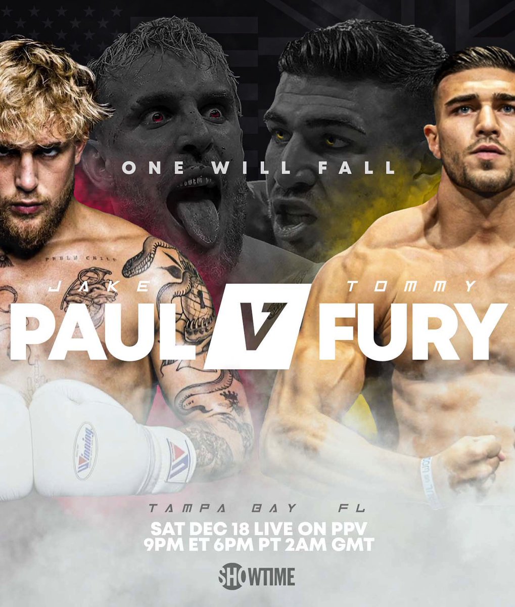 fraanksy's tweet photo. My re-design of the #PaulFury fight poster. 🥸 https://t.co/VjaIW6QQVd