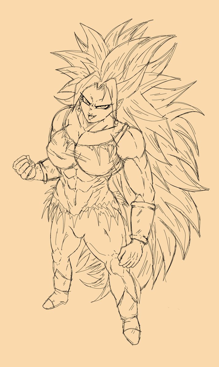 akai_blake's tweet photo. WIP with Super saiyan 3 Kefla🙃
#DragonBallSuper 
#fanart 
#kefla
#dbz https://t.co/8kUMtw1UPX