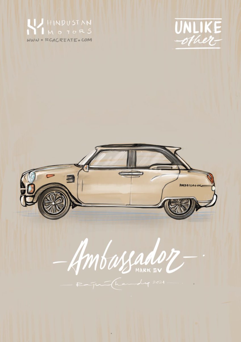 rajwinchandy's tweet photo. Ambassador Front grill + side +Top view with lights off Re-designed keeping the main design elements. https://t.co/SRqi32O0Di