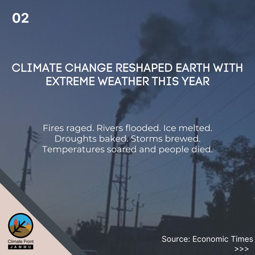 ClimateFrontJMU's tweet photo. CLIMATE AFFAIRS
Here's is a glimpse of climate news from around the globe this week. Swipe to read.
#climatefrontindia #climatefrontjammu #climateconcerned #NoMoreEmptyPromises #ClimateAction #ClimateEmergency #climatecrisis #climatechange #climatenews #climatechangeisreal https://t.co/pUV1NqvbUU