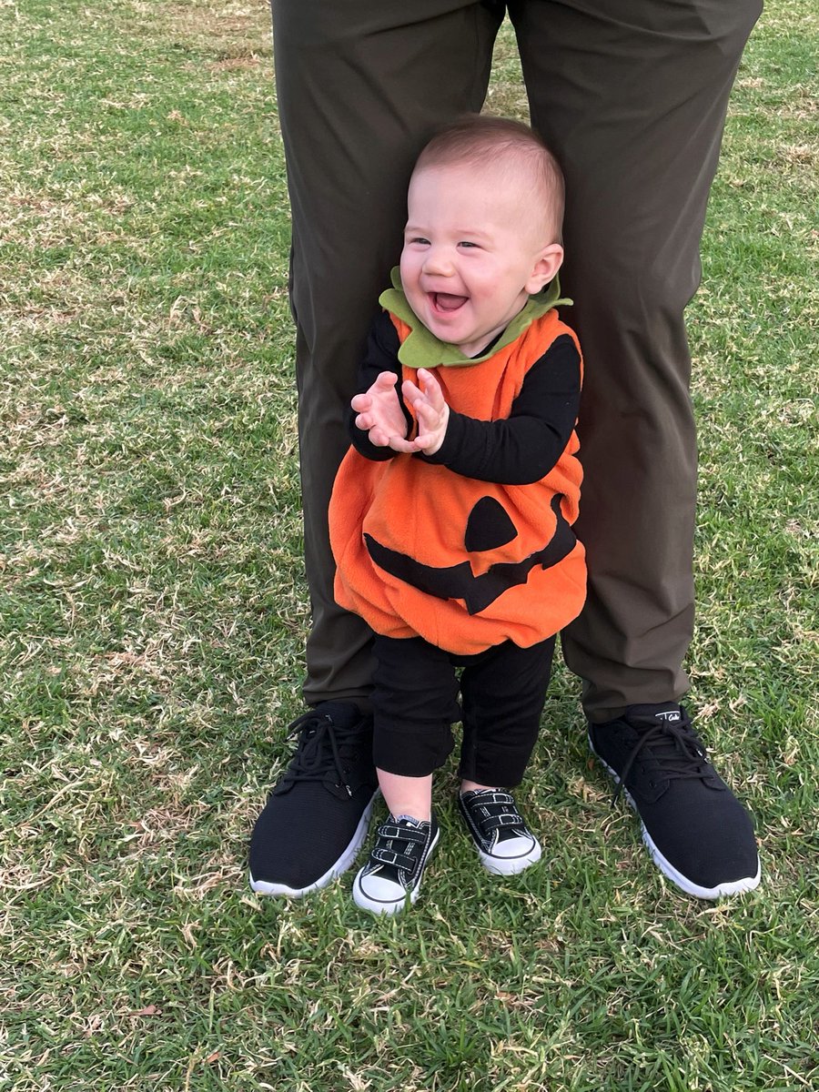Lbeezzy's tweet photo. @LynetteRomero @mester_mark Beckett’s 1st Halloween. Cutest pumpkin in the patch. 9 months old next week 🧡🎃🍂 https://t.co/mK351hV3kU