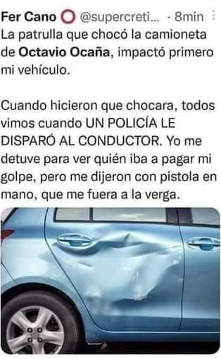 DaF_MaR7's tweet photo. Por más que quieran tapar el sol con un dedo las patrullas son los responsables ahí se mira que ellos le dispararon al actor
#justicia
#octavioocaña https://t.co/F2j7FbM2S9