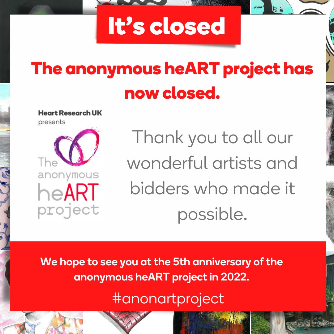 heartresearchuk's tweet photo. 🎉Bidding for our 2021 #anonartproject has finished🎉 

Thank you to all of the incredible artists for donating their mini masterpieces - we wouldn't be able to do this without you! 

Congratulations to all of the successful bidders ❤️

Artist reveal document coming soon...👀 https://t.co/W14ZXueoBK