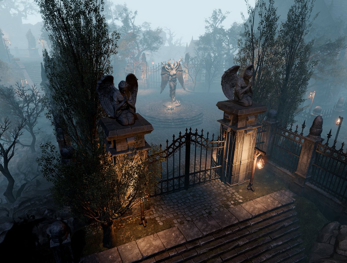myshoggie's tweet photo. Halloween and the last day of #blocktober is the perfect time to post this work 🎃.
Old Cemetery location I made in Divinity Engine 2.
It was a fascinating challenge and practice in isometric #leveldesign #levelart and even in quest creation.
1/4 https://t.co/P0lZIOhfOT