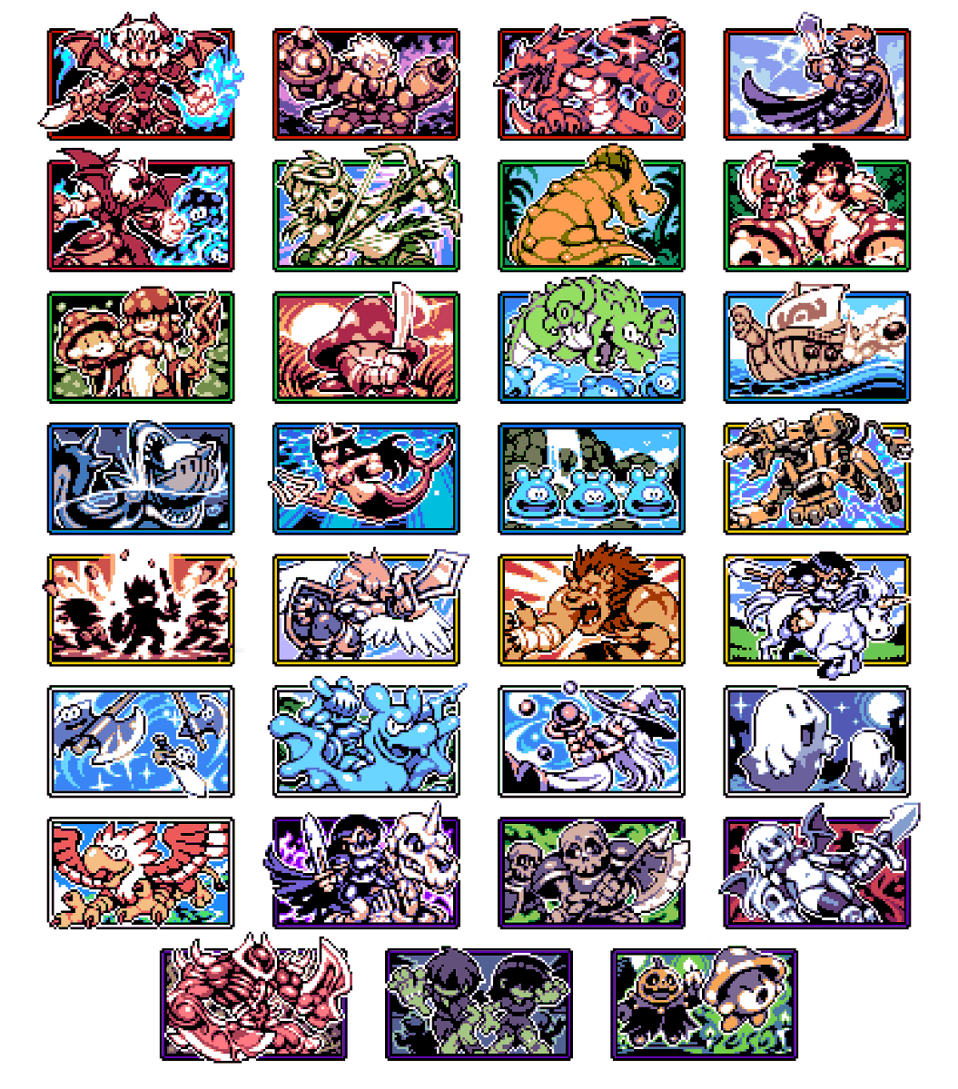 adamjmarin's tweet image. Finally, #octobit 31: Mumming Jack! 💀

This month  I made 31 #pixelart cards, taking lots of inspiration from gbc games like Pokemon Card GB! 

Thanks to everyone who shared encouragement and comments, I&apos;m super happy with this series and I hope I can do more soon :) ✨🙏