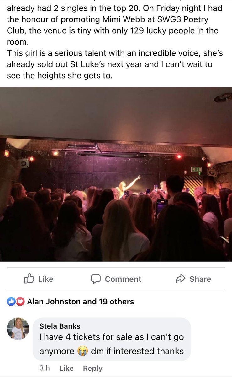 Craigpjohnston's tweet photo. A story in 4 picture called “A bot offered to sell me tickets to a gig that was in the past”. https://t.co/AVl42A8Aua