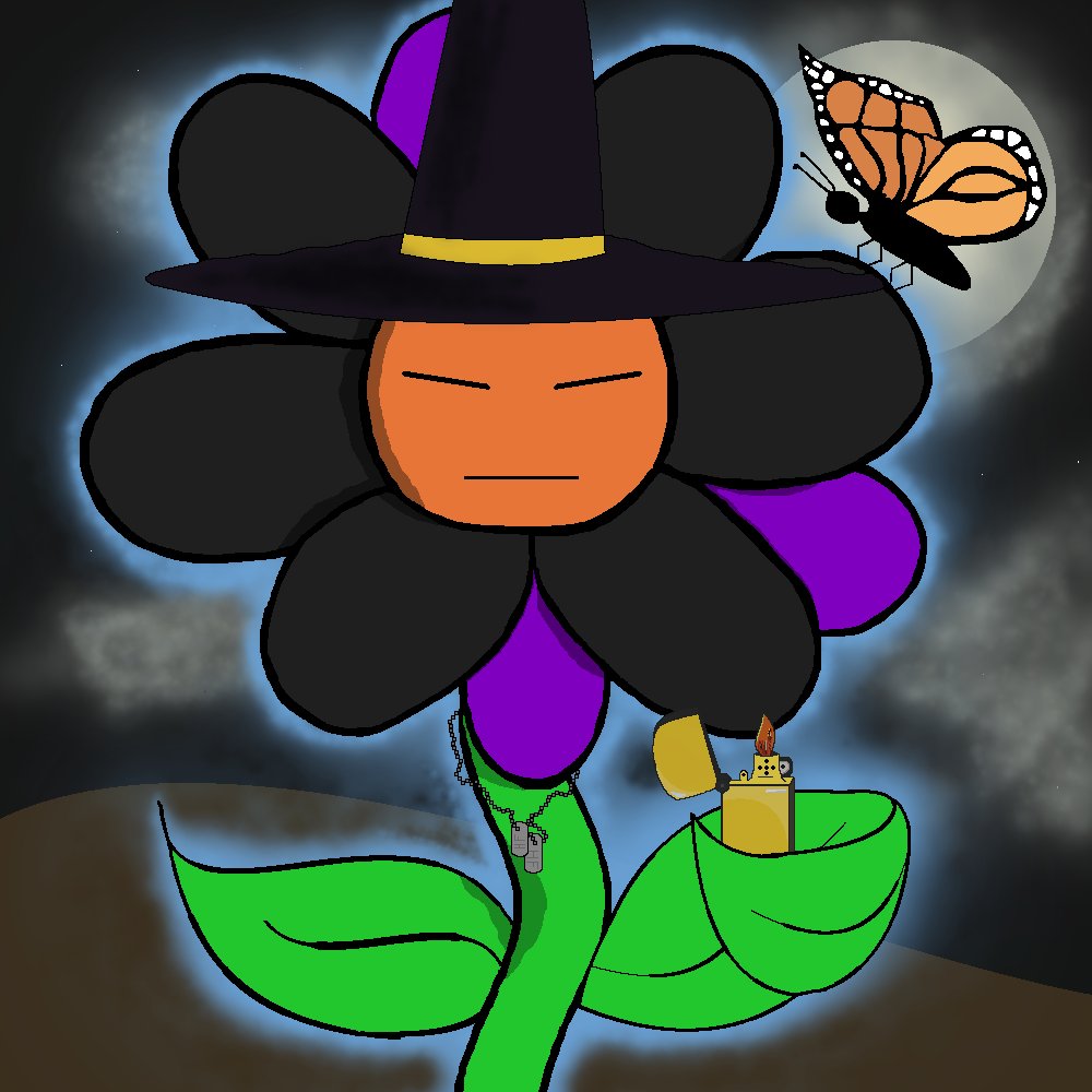 happyflowersnft's tweet photo. Happy #HalloweenNFT ! While Happy Flowers isnt specifically focused on Holidays some of our HFs have a lil bit for every occasion! 
Like this Legendary Edition, #1998! The only with a witch's hat and halloween petal colors. 

Collection🔗: https://t.co/pxfFtpvCMr

#rarity #nft https://t.co/eey5mhzuFR