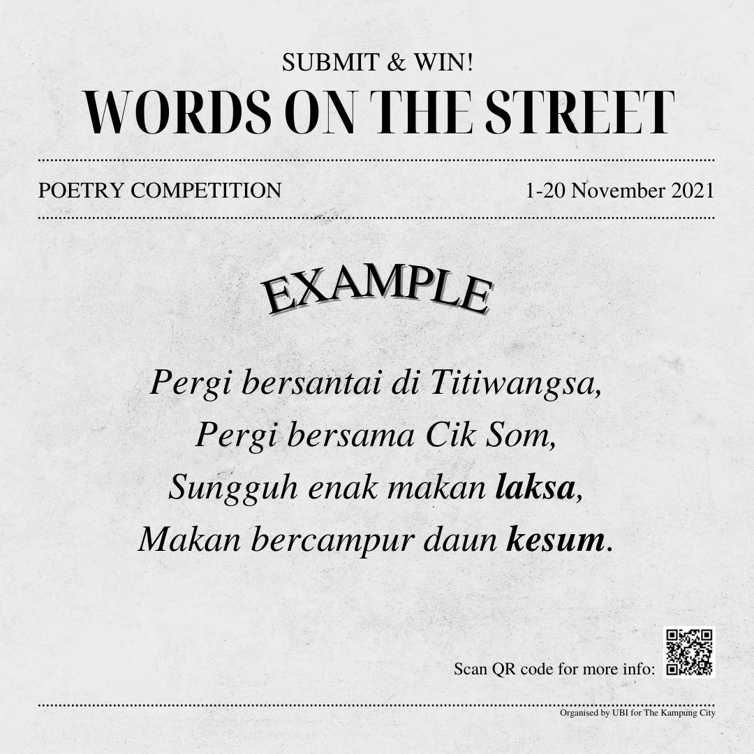 ubi_my's tweet photo. We’re kicking off our ‘Boleh Makan Tak?’ Submit &amp; Win Competition with Words on The Street. 
Submit a maximum of 12 lines in either English or Malay in a .docx or .txt file.

Entry form: https://t.co/kuLmGG567H
Terms &amp; conditions:
https://t.co/BdY5STCgJ2 https://t.co/MCCDjyHUqb