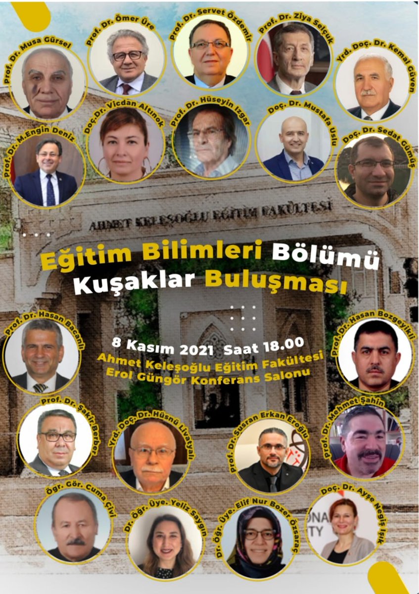 Eğitim Bilimleri Bölümümüzün kurulmasına ve gelişmesine katkı sağlayan hocalarımızla (emekli olan ve diğer üniversitelerde görev yapan) öğrencilerimizi buluşturuyoruz <a href="/servetozdemir87/">Servet Özdemir</a> <a href="/ziyaselcuk/">Ziya Selçuk</a> <a href="/mengindeniz/">Prof. Dr. Mehmet Engin DENİZ</a> <a href="/heromuslu/">Mustafa USLU</a> <a href="/hbacanli/">Hasan BACANLI</a>