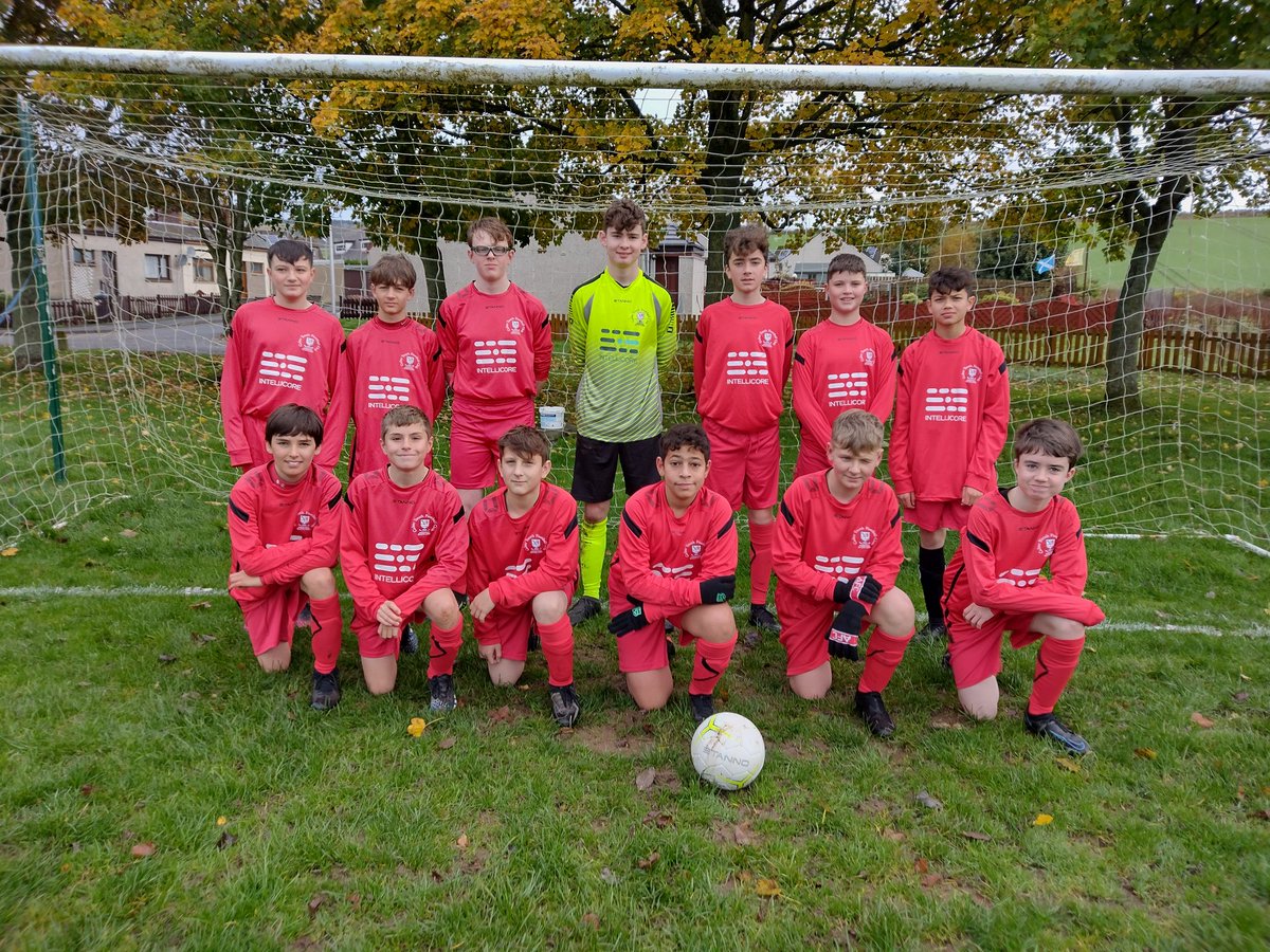 4theharv's tweet photo. Early start &amp; a run up to Strichen made worthwhile with a decent performance from the @CulterYFC Cosmos boys today. Good, hard fought game &amp; 3pts.

Wearing their new @IntellicoreLtd sponsored red away kit for the first time. Thanks again Barry Booth &amp; co 👍 https://t.co/4JiwO9mS9L