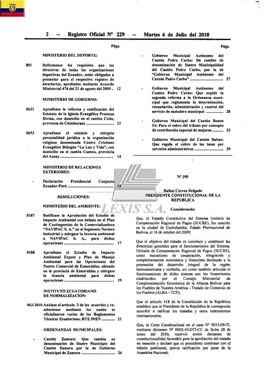 VillaFernando_'s tweet image. URGENTE:
Con decretos 395 y 396, el régimen de Correa @MashiRafael creó el Sistema de Compensación Sucre y el Banco del Sur, como parte de la arquitectura financiera chavista orientada a enfrentar al dólar. Este proyecto se convirtió en un gigante mecanismo de lavado. #AlexSaab