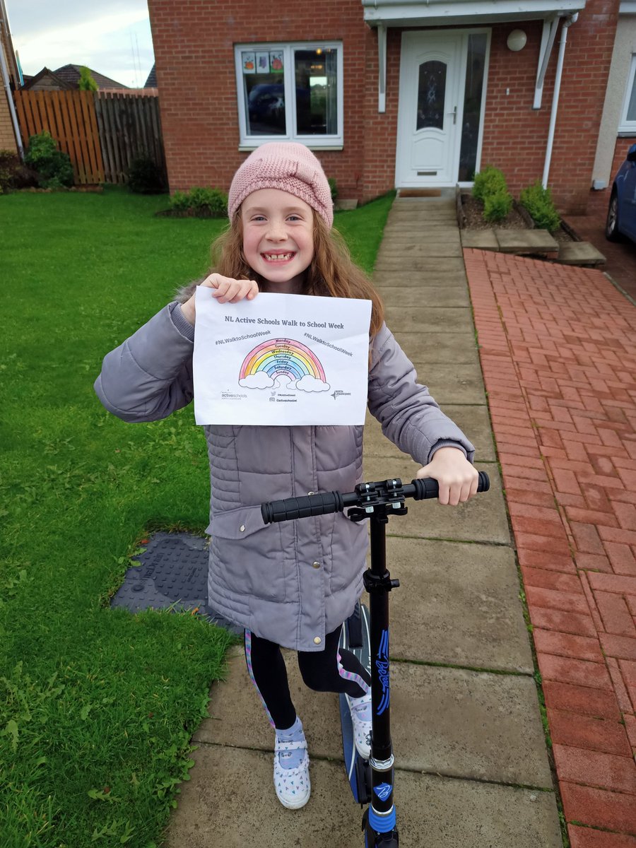 Freya's completed rainbow picture 🌈 <a href="/NLActiveSchools/">NLActiveSchools</a>  #NLwalktherainbow
