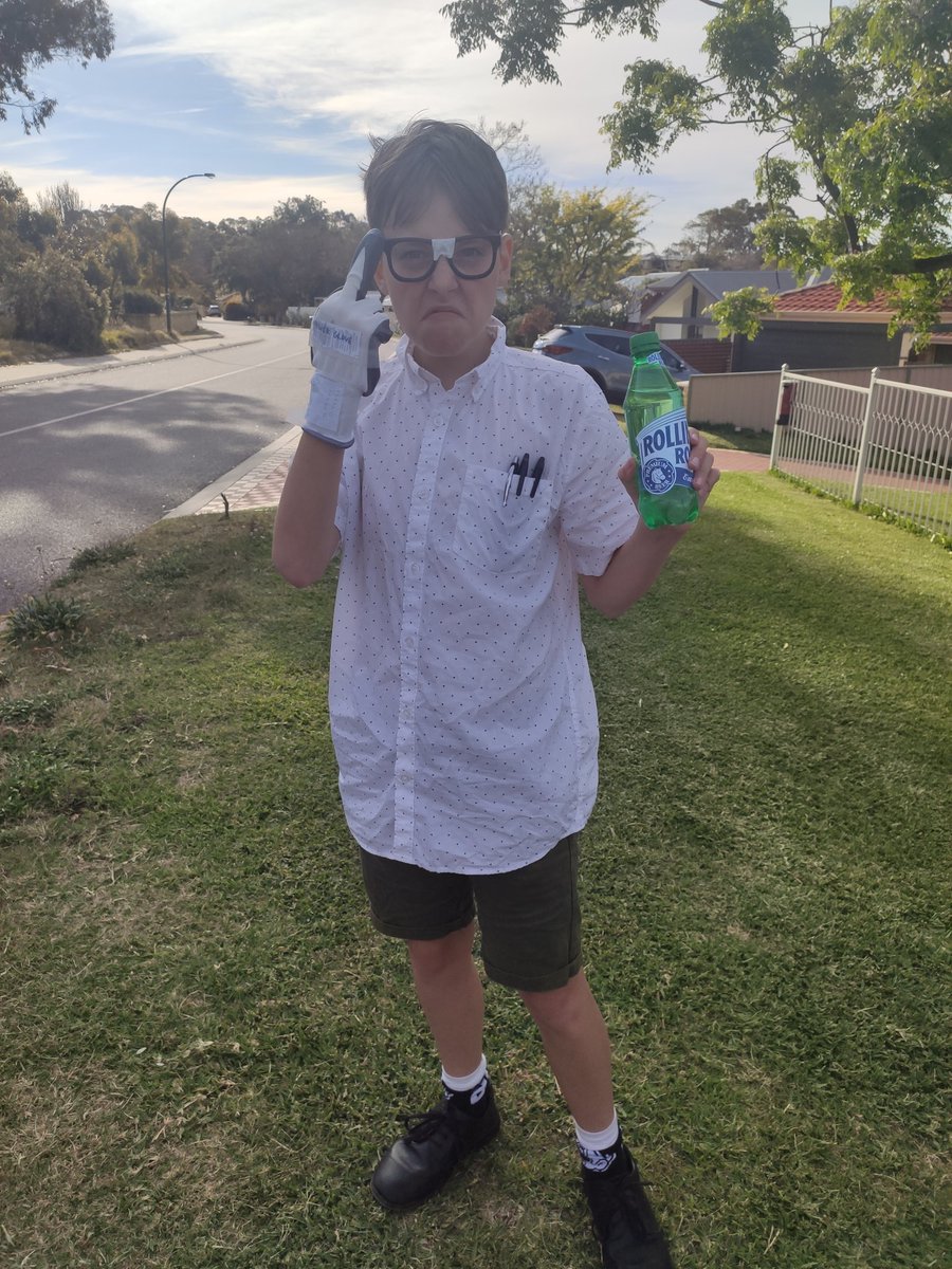 BumbleAu's tweet photo. My son, Talon dressed for Halloween as the Angry Video Game Nerd complete with Power Glove, Beer and Attitude!
@cinemassacre https://t.co/KAjOu3i8vN