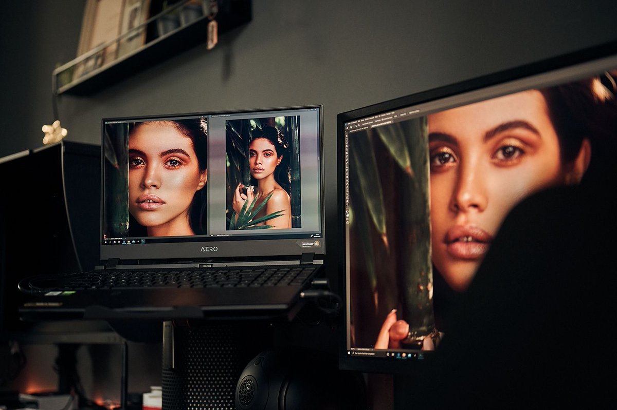 AorusOfficial's tweet photo. Work mode on with AERO 15 OLED and the best color accuracy. 
📷 dgtlcraft postproduction

#PerformanceAboveAll #AERO #CreatorLaptop https://t.co/leGOxXgysO