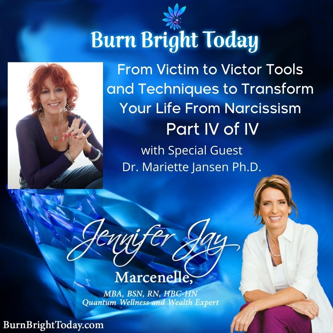 BurnBrightToday's tweet photo. From Victim to Victor Tools &amp; Techniques to Transform Your Life From Narcissism - Dr. Mariette Jansen Part IV of IV! Tune in Monday 11/01 at 9 am PT https://t.co/JmsRKQ1QUS  #narcissism #energy #psychology #victim #victor #drjansen @Mariette_Jansen https://t.co/WzbW0Pk0wb