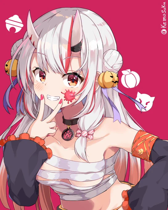 #百鬼絵巻 
ハロウィン風の あやめ嬢 を描きました!
(間に合いませんでした… 