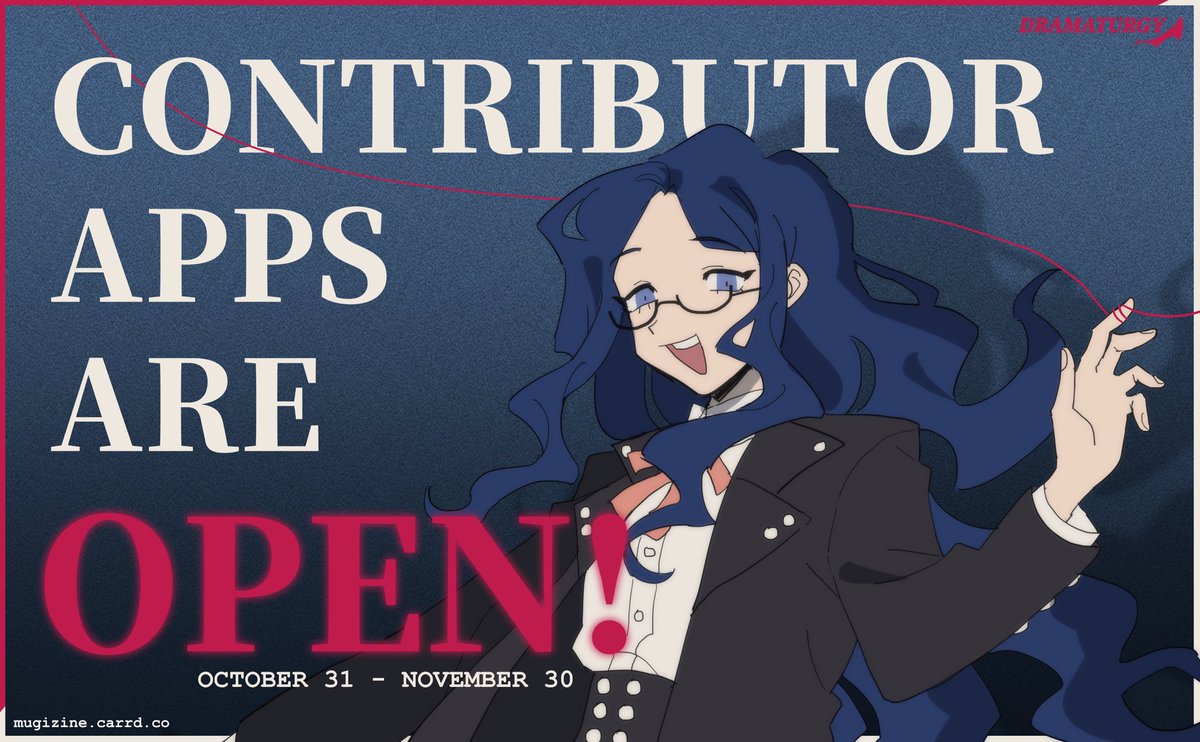 TsumugiZine's tweet photo. Drumroll, please... CONTRIBUTOR APPLICATIONS ARE HERE! We hope you're excited as we are!

Apps will be open October 31st until November 30th!

◈ APPLY NOW!: https://t.co/jH51v0yLRY https://t.co/pVEntFcyqg