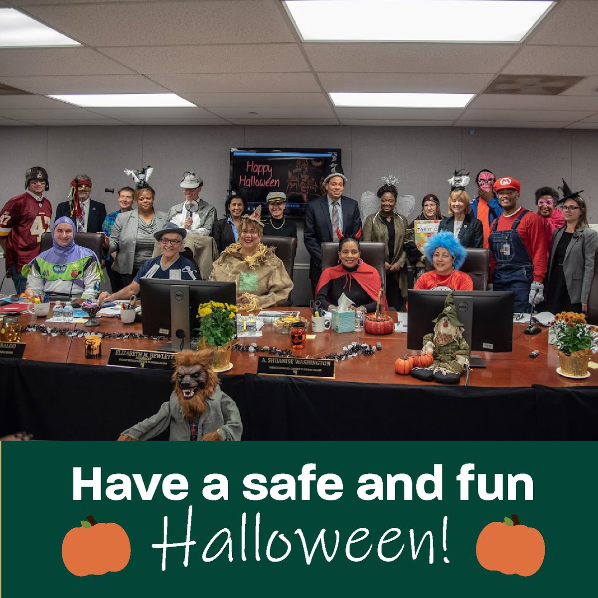 PGPlanningMD's tweet photo. Happy Halloween from everyone at the Prince George’s County Planning Department!
#ggcmd #PGPlanning https://t.co/zJX2F2hJnj
