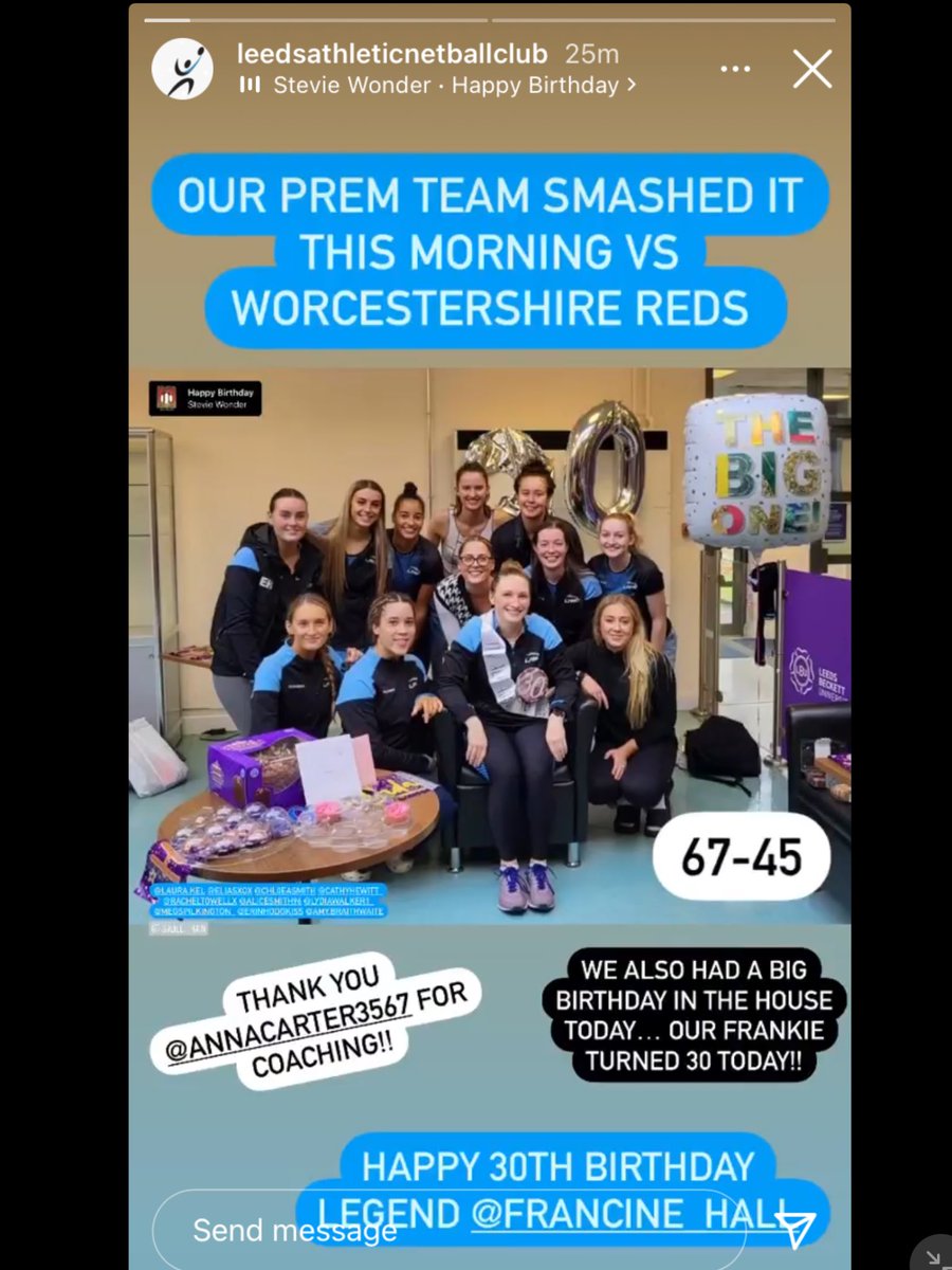 LeedsAthleticNC's tweet photo. A great result for our Prem girls this morning. A special happy birthday to @francinehall πππΎπ₯π https://t.co/9NateYQEZj
