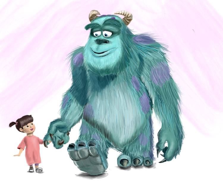 LydiaHanna's tweet photo. When Alicia wanted to go to the party as Monster’s Inc. it didn’t quite go as @johnalfieamey had planned! 😂 #MonstersInc #daddydaughter #halloween2021 #sullyandboo https://t.co/6GfIRHbC0x